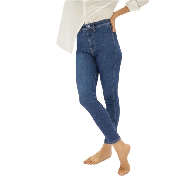 Everlane Jeans Womens 28 Way High Rise Skinny Blue Denim Stretch Medium Wash NWT - Picture 1 of 14
